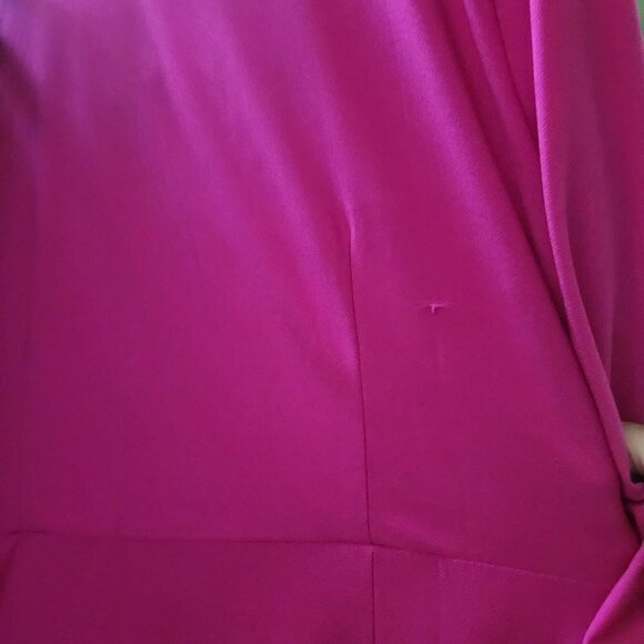 INC International NWT Glitz Faux Wrap Dress Magenta Flame BarbiecoreSize L - Picture 10 of 10